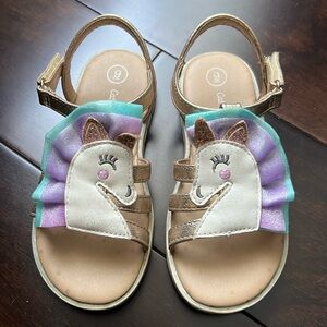 Cat & Jack toddler girls unicorn sandals size 9